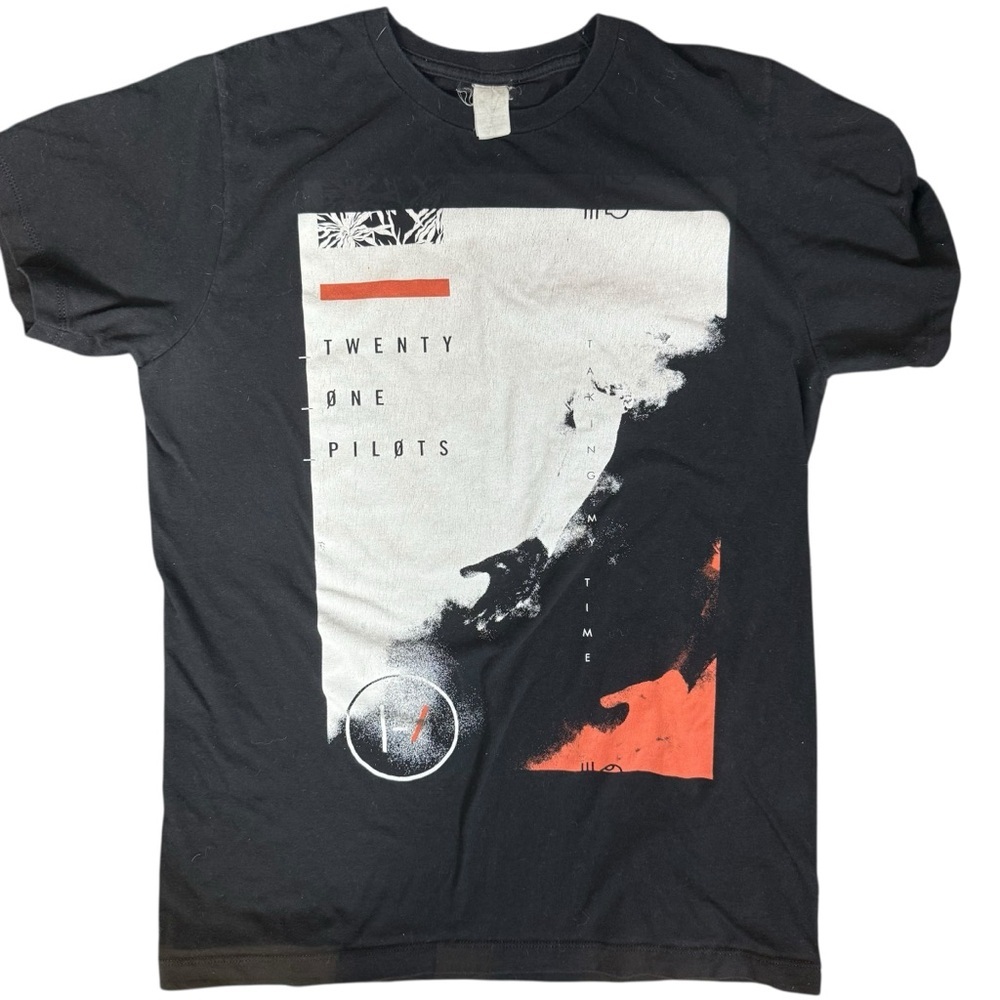 21 Pilots Taking My Time Black and Orange Graphic Tee (A249)